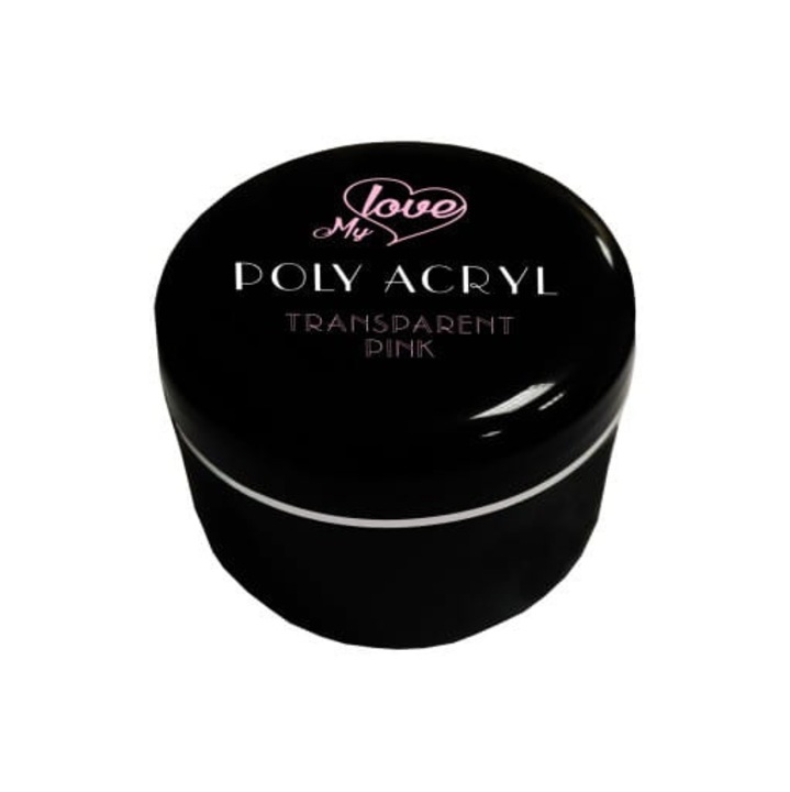 Гел за нокти Sunflower Akrylozel Transparent Pink 15g, за укрепване на естествени нокти, употреба с UV/LED лампа