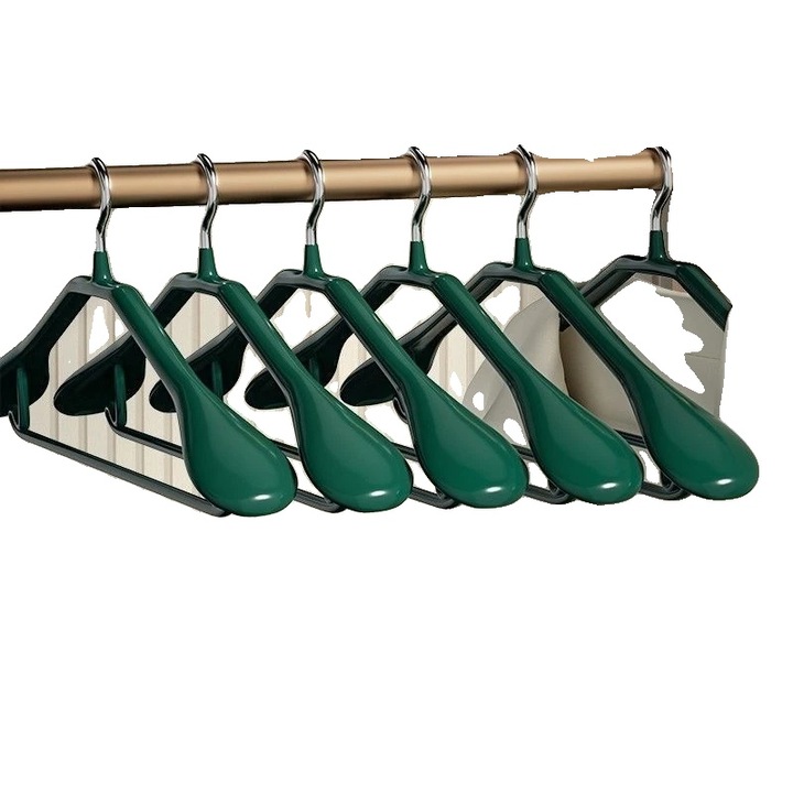 5 darabos ruhafogas szett, rozsdamentes acél, széles vállú kivitel, zöld, 45x21x3.5cm