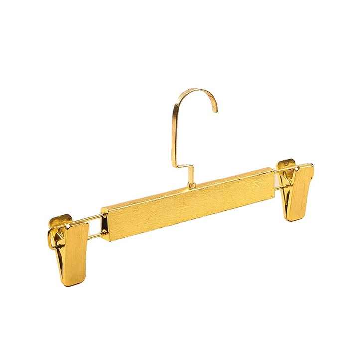 Vállfa szett ruhákhoz, 5 db, csúszásgátló kialakítás, tartós anyag, arany