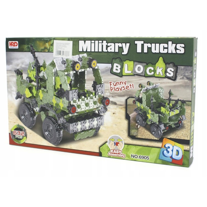 Set de constructie Midex, klocki 3D, multicolor, 47x4x28cm