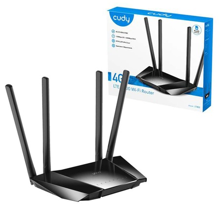 Router Wireless Cudy LT400, LTE 4G, design elegant, configurare simpla ...