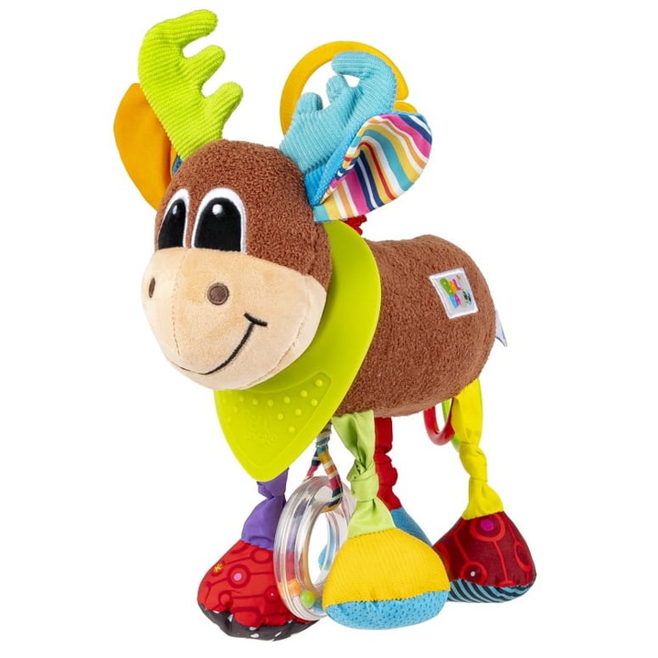 Дрънкалка, Dumel, със зърна и разнообразни текстури, многоцветна, 0м+