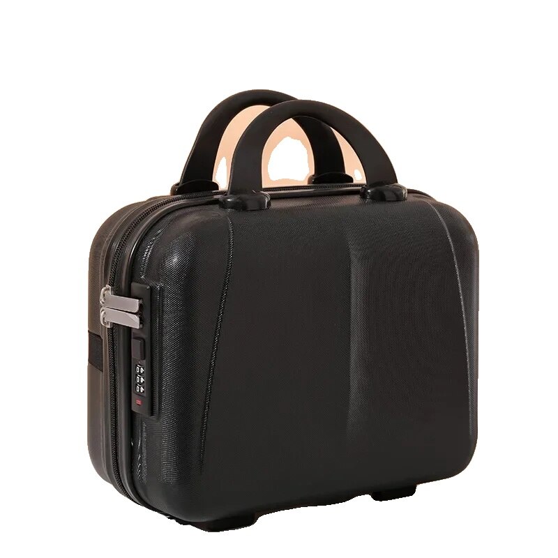 Geanta laptop, design compact, inchidere cu fermoar dublu, neagra, 14 inch, set de calatorie