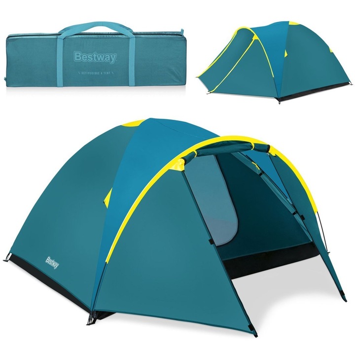 Cort camping Bestway Namiot turistic Activeridge Ridge 4, 4 persoane, multicolor