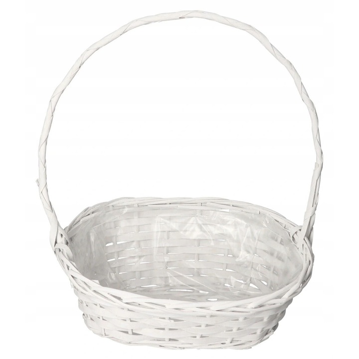 Cos din ratan, XL, Alb