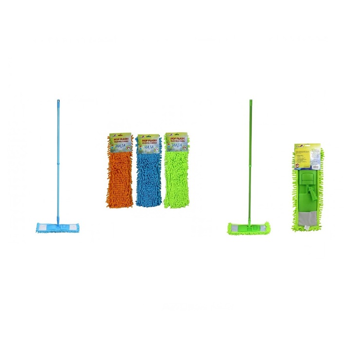 Mop Plaski, CHOMIK, cu kij telescopic, 30x10cm, multicolor