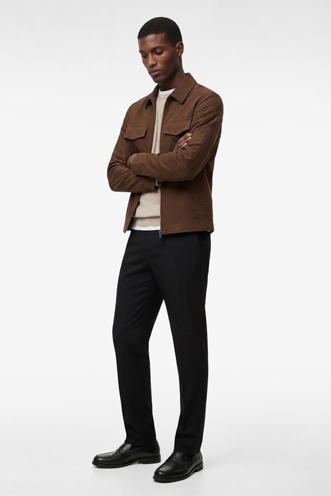 KOTON, Pantaloni chino relaxed fit, Negru
