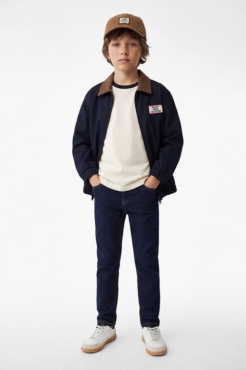 KOTON, Blugi slim fit, Albastru inchis