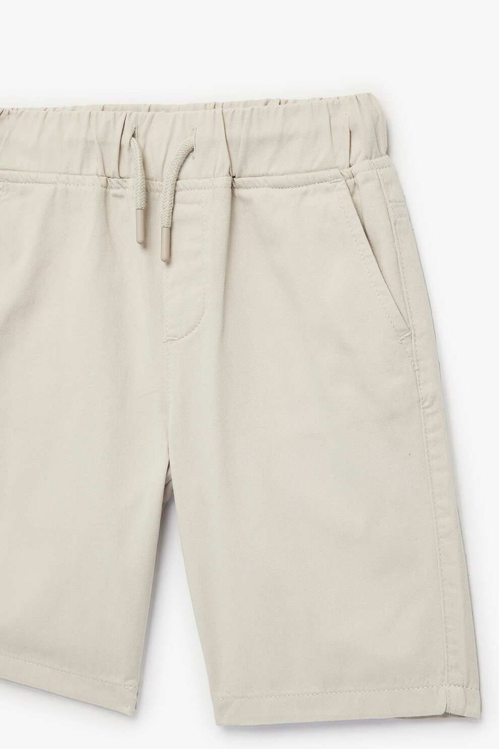 KOTON, Pantaloni scurti uni de bumbac, Gri deschis, 116-122 CM