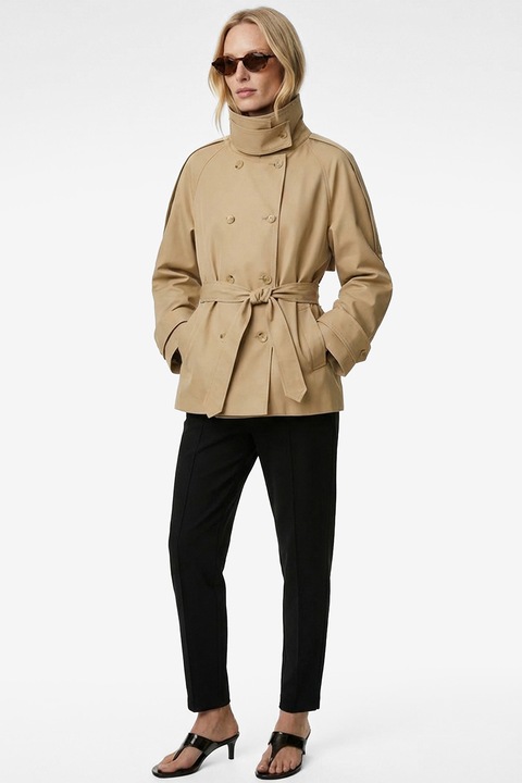 KOTON, Pantaloni conici cu snur in talie, Negru