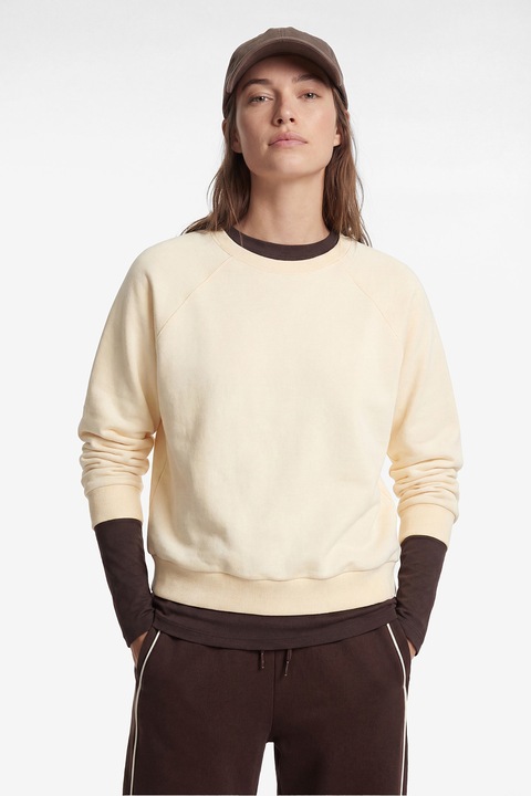 KOTON, Bluza de trening lejera cu maneci raglan, Galben pal