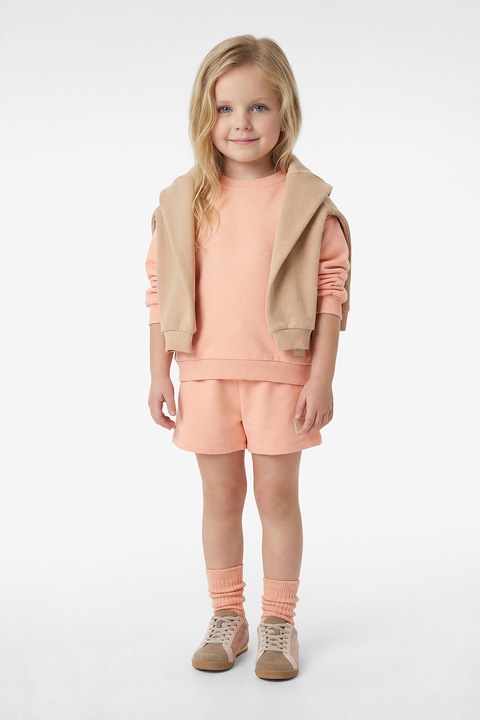 KOTON, Trening de bumbac cu pantaloni scurti, Piersica