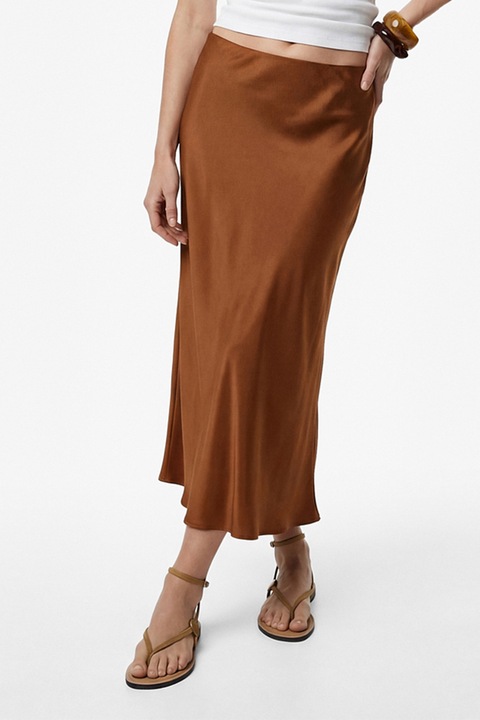 KOTON, Fusta lunga de satin, Caramel