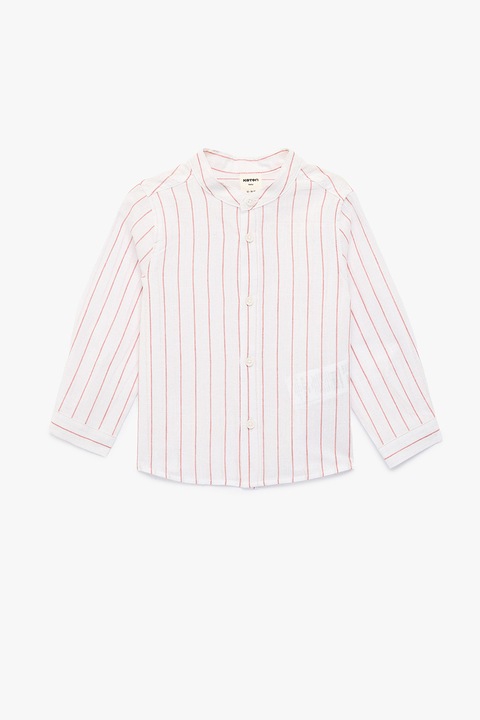 KOTON, Camasa cu nasturi si dungi, Rosu/Alb