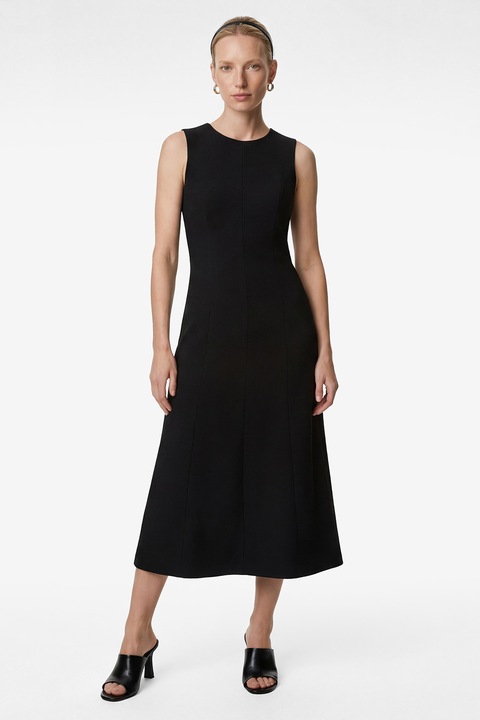 KOTON, Rochie evazata fara maneci, Negru