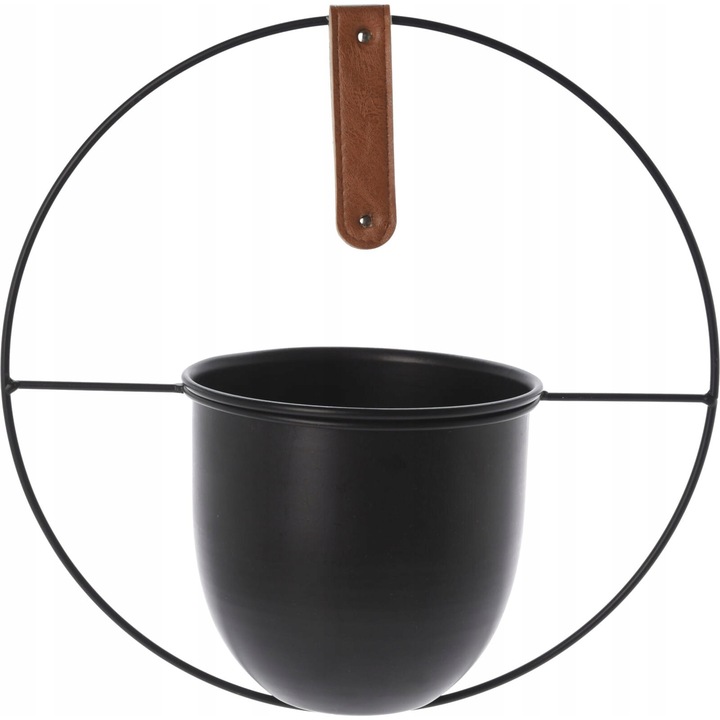 Ghiveci suspendat metalic Koopman, 30cm, negru, stil loft