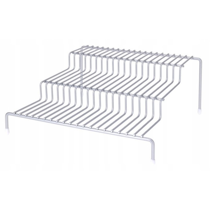 Organizator de bucatarie, metalic, Koopman, 26x25x11,5 cm, argintiu