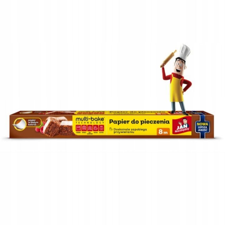 Hartie de copt Sarantis MultiBake 8m x 38cm, rezistenta la temperaturi de pana la 220°C, set 1 buc.