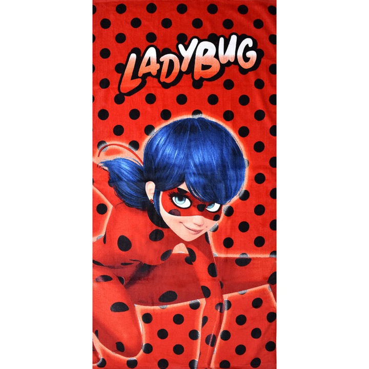 Плажна кърпа, BRANDMAC, Miraculous Ladybug, 100% памук, 70x140cm