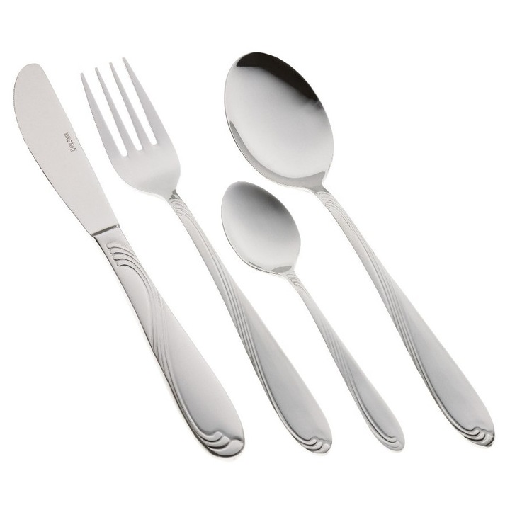 Evőeszközkészlet, 72 darab, rozsdamentes acél, polírozott, többszínű