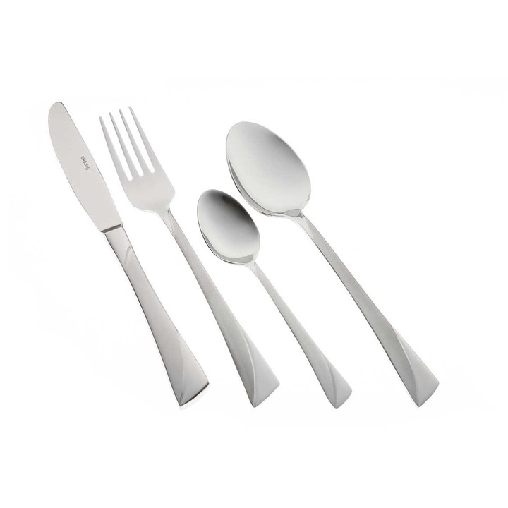 Evőeszközkészlet 72 darabos, rozsdamentes acél, polírozott, szatén díszítéssel