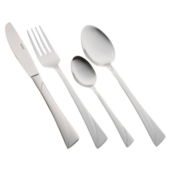 Evőeszközkészlet 24 darabos, rozsdamentes acél, mosogatógépben mosható, fényes