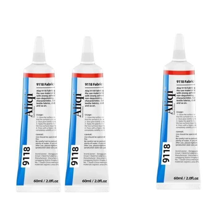 Текстилно лепило, 60мл, комплект от 3 броя, водоустойчиво, бързосъхнещо