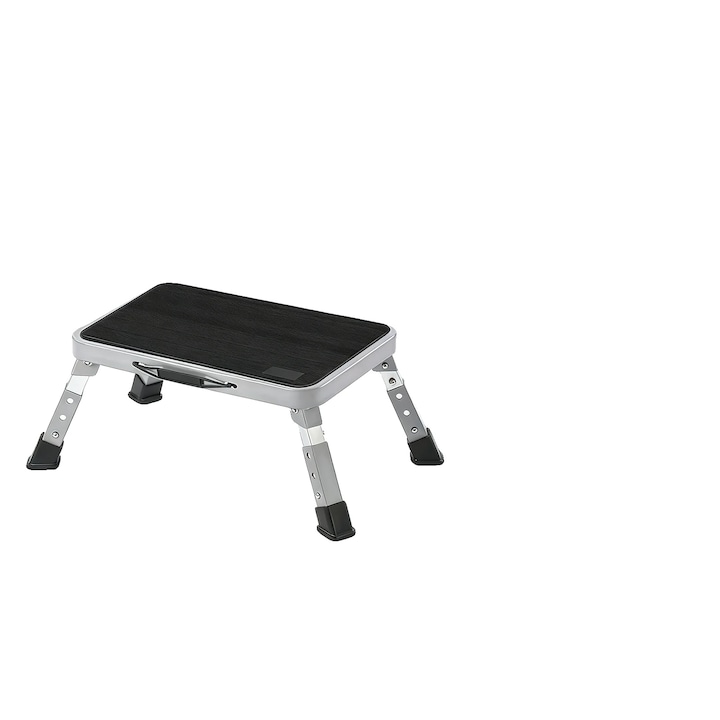 Scara de lucru, 150 kg capacitate, constructie din otel si polipropilena, inaltimi ajustabile, platforma antiderapanta, compacta pentru depozitare