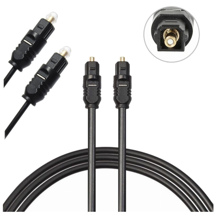 Cabluri optice TOSLINK set 1m, Arthon, audio, 100cm