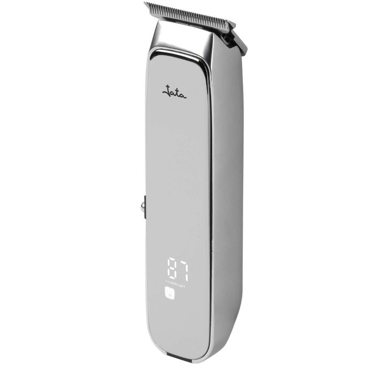 Машинка за подстригване Jata JBCP3315, 3 направляващи гребена (1-2-3 мм), Работа с кабел и без кабел, Сива