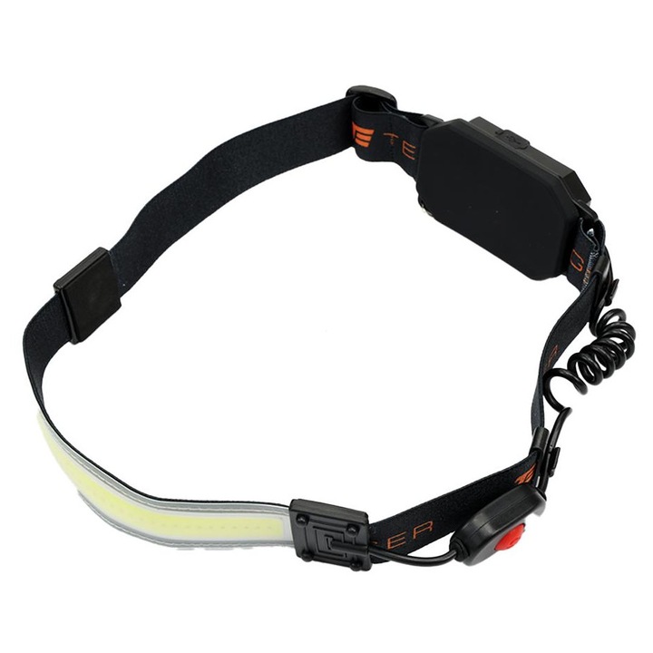 Lanterna frontala Teger, 450lm, incarcare USB-C, functie lumina rosie, IP44