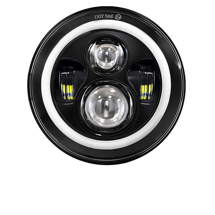 Lámpa, 7 hüvelykes, szuper tiszta 6000K fehér fény, vízálló kivitel, 1 db-os készlet