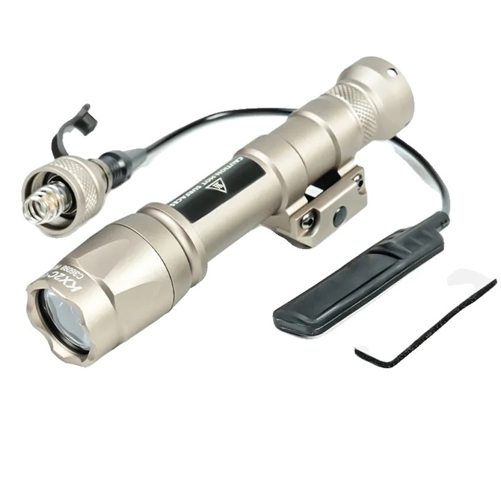 Taktikai zseblámpa, 500 lumen, alumínium, kompakt méretek, 20 mm-es rögzítőrendszer