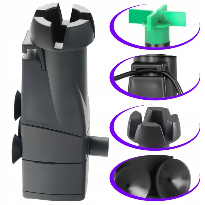 Skimmer TD Stones, filtru de suprafață, 400 l/h, 3, 5W, 3x4x13 cm