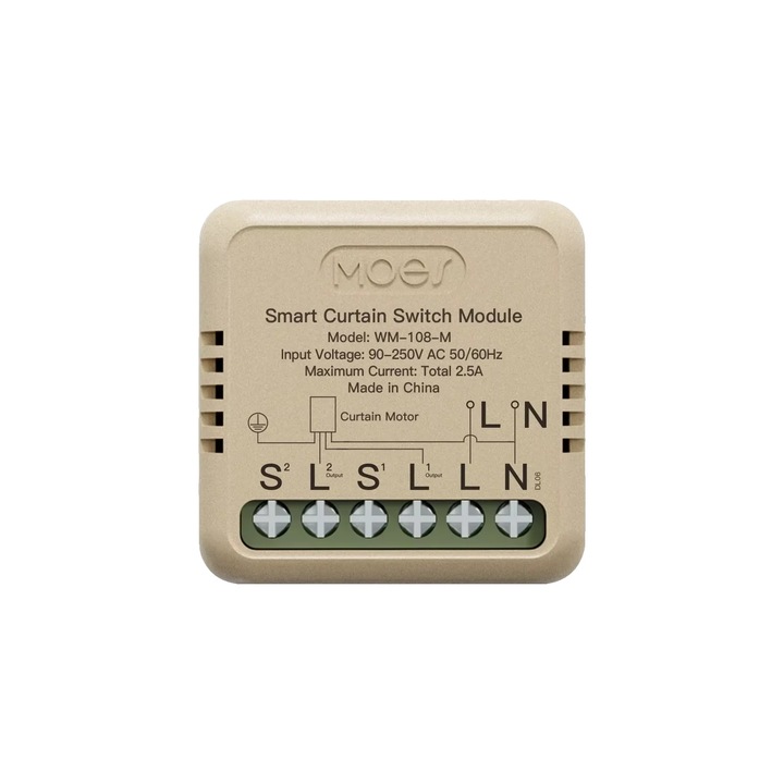 Интелигентен превключвател за щори, гласов контрол, WiFi, комплект 1 брой, съвместим със ZigBee