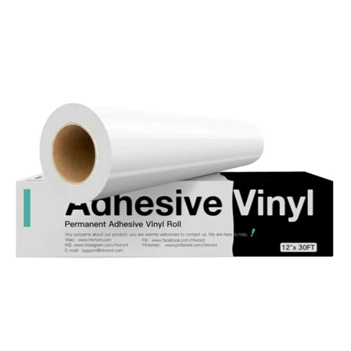 Vinil autocolant, utilizare versatila, alb lucios, 30x900cm