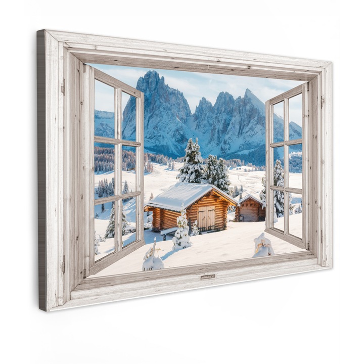 Канава, Абстракт, Декоративен, Хол, Кухня, Модерно изкуство, Декорация на стени Бял Гланц 120x80 см