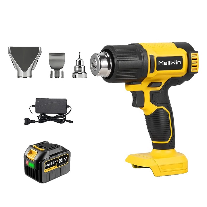 Pistol de lipit, 25 setari de temperatura, display digital, 1 set baterie 22500mAh