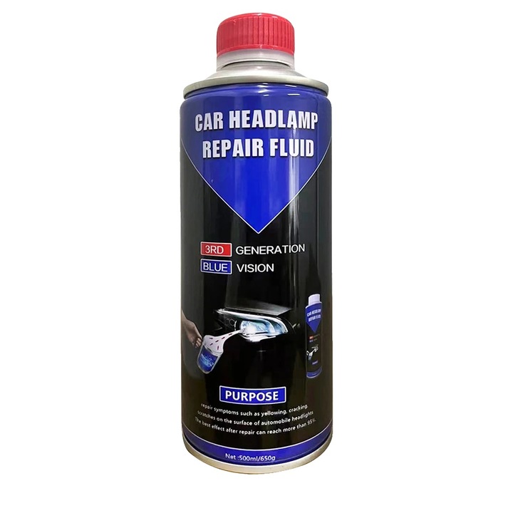 Течност за възстановяване на фарове, 500 мл, лесно приложение, ефективна при отстраняване на окисляване и драскотини