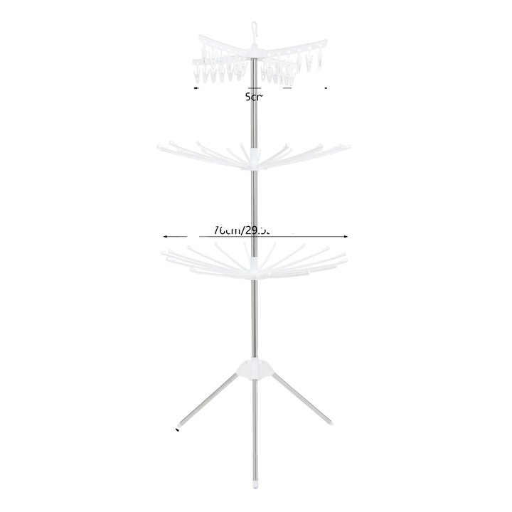 Uscator rufe, 3 niveluri, functie rotativa 360, alb