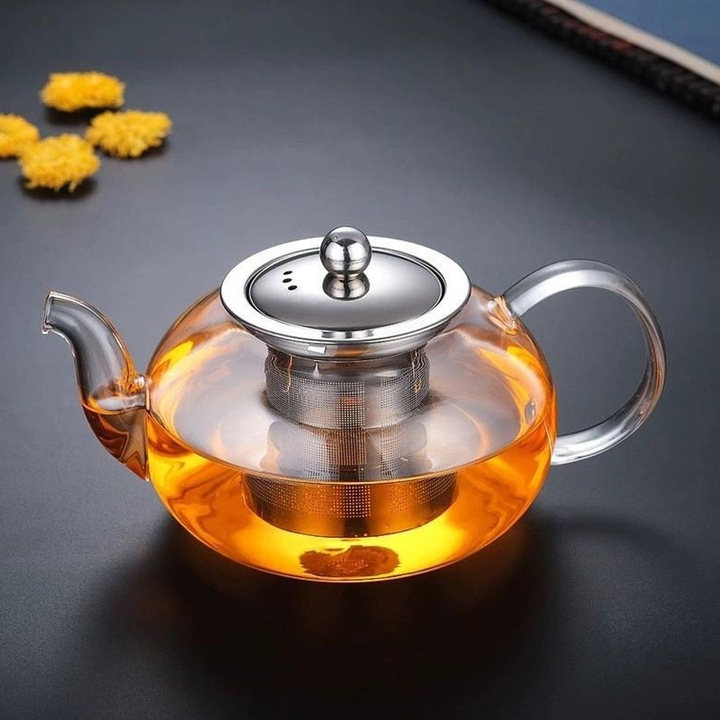 Кана за чай SYА-119, 1000 ml, Боросиликатно термоустойчиво стъкло