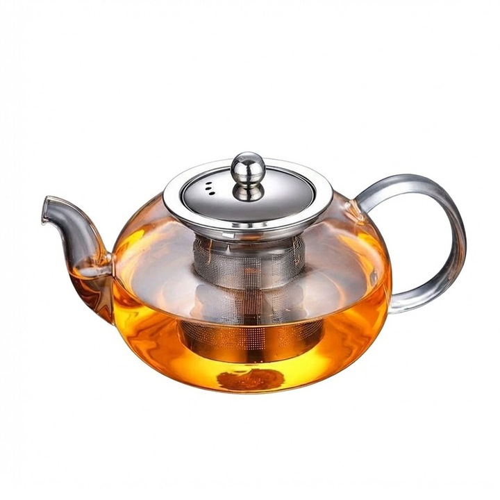 Кана за чай SYА-120, 1200 ml, Боросиликатно термоустойчиво стъкло