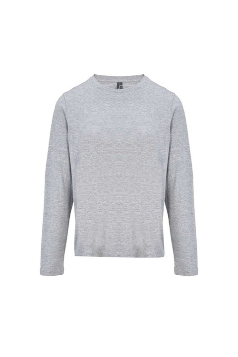 Bluza dama Monarch, guler rotund, bumbac 150 g/m², croiala confortabila SOL'S SO04443, Grey Melange, XL