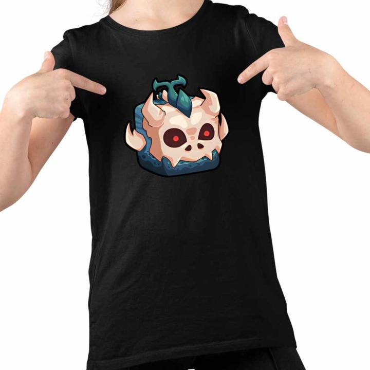 Tricou Copii Fete Blox Fruits T-Rex Fruit Roblox Fructe, Fekete