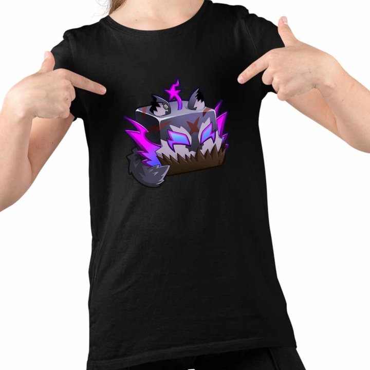 Tricou Copii Fete Blox Fruits Werewolf Fruit Roblox Fructe, Fekete