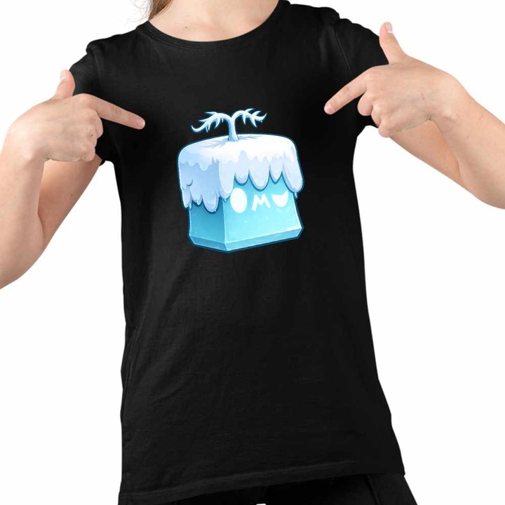 Tricou Copii Fete Blox Fruits Blizzard Fruit Roblox Fructe, Fekete