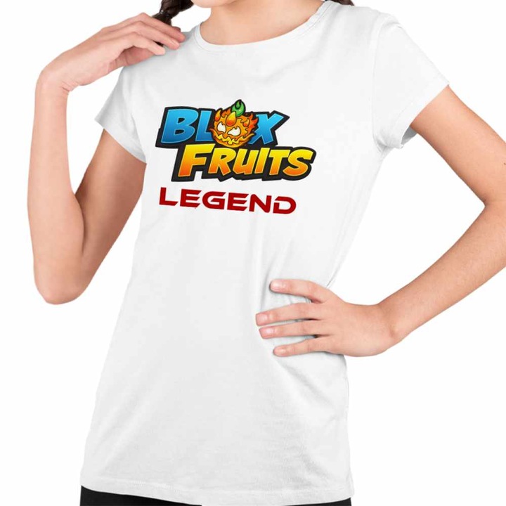Tricou Copii Fete Blox Fruits Legend Fruit Roblox Fructe, Fehér