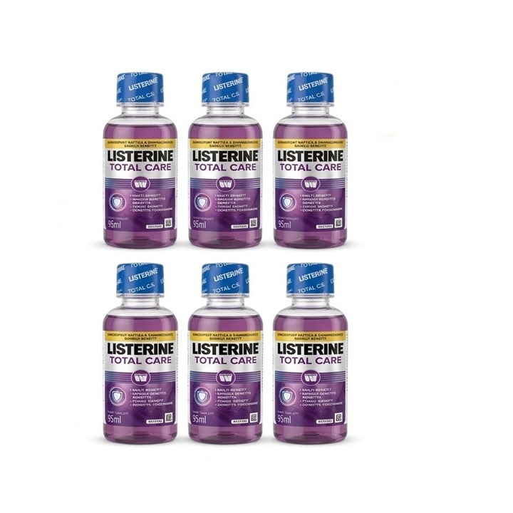 Listerine Total Care, apa de gura, 6 x 95ml