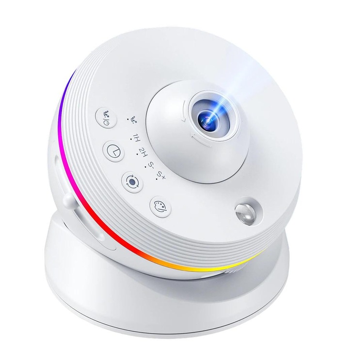 Proiector de stele, 13 scene celestiale, 6 moduri de iluminare, dimensiuni 1.6x9.8ft