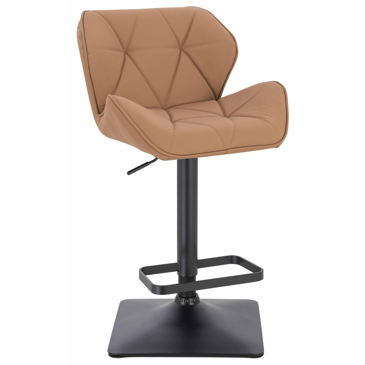 Scaun de birou, Votana, HR111KW, Piele Ecologica Premium Soft, Baza Neagra, Caramel